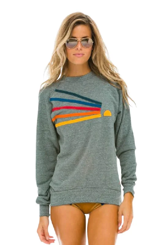 Aviator Nation Daydream Crew Sweatshirt in Heather Grey