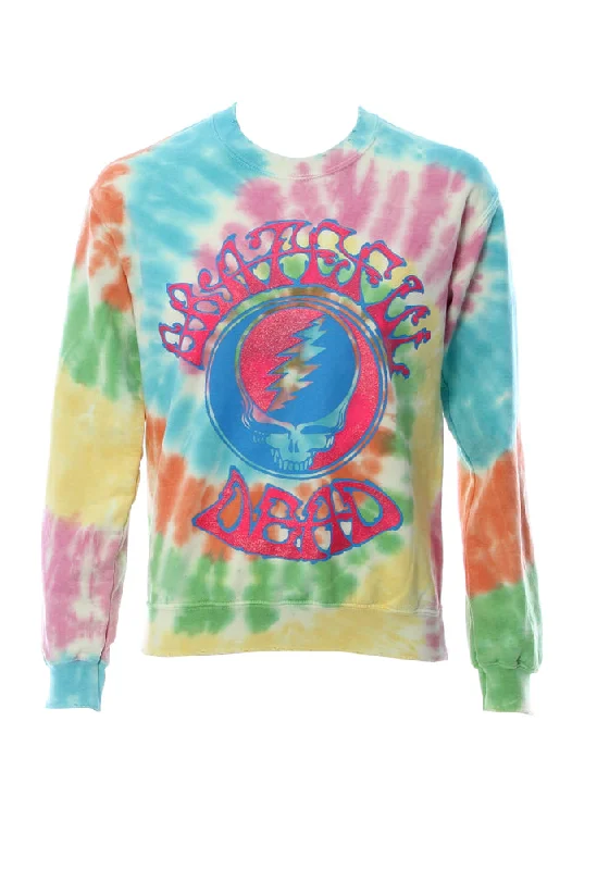 MadeWorn Grateful Dead Tie Dye Sweatshirt With Glitter