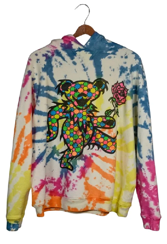 MadeWorn Grateful Dead Dancing Bear Tie Dye Oversized Hoodie