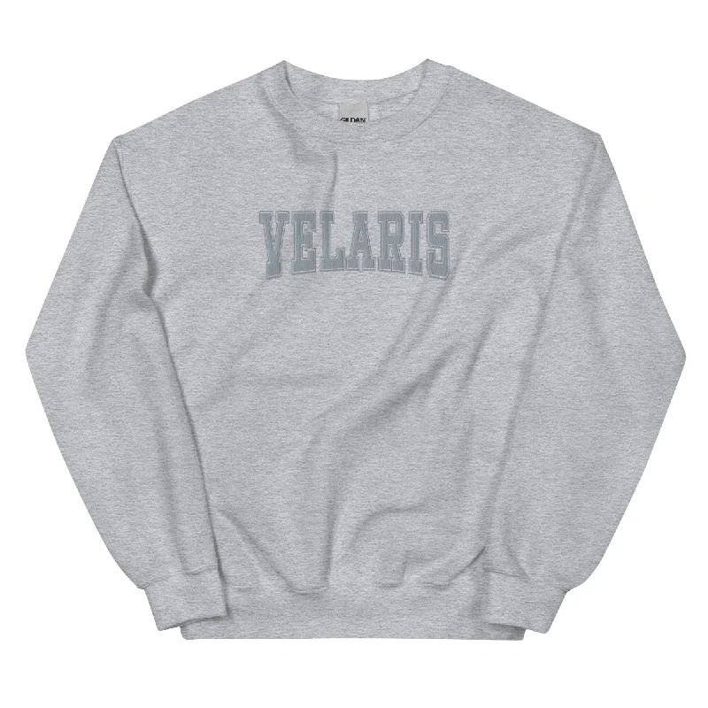 velaris varsity embroidered sweatshirt (grey)