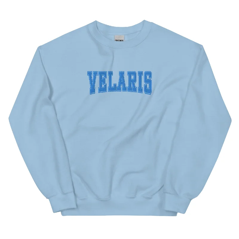 velaris varsity embroidered sweatshirt (light blue)