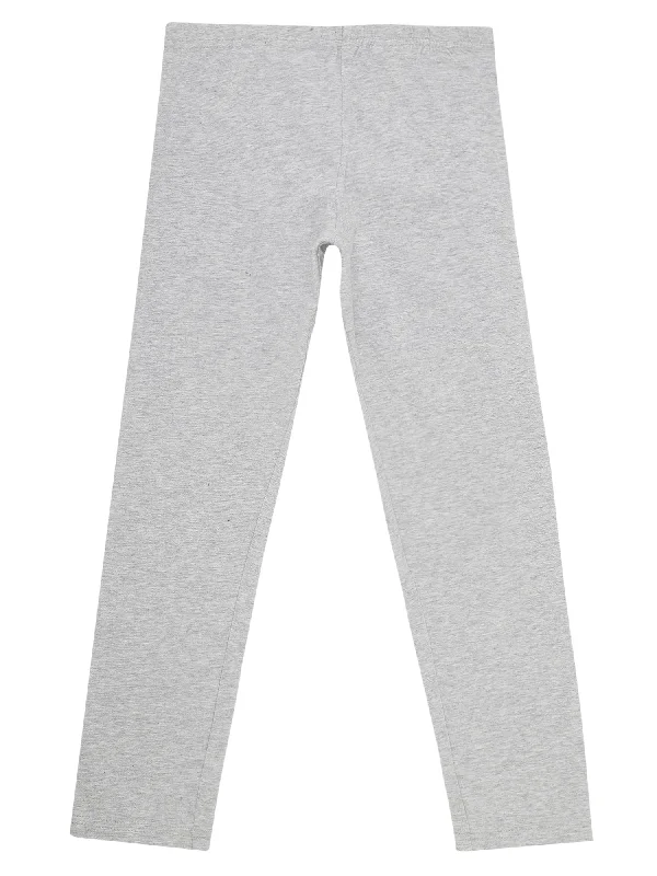 Cantabil Girls Grey Melange Leggings