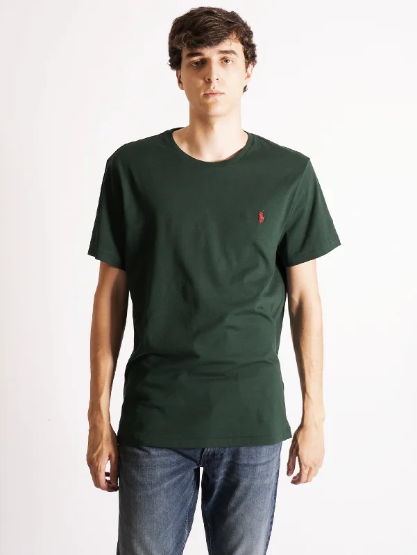 T-shirt Girocollo Custom Slim Fit Verde