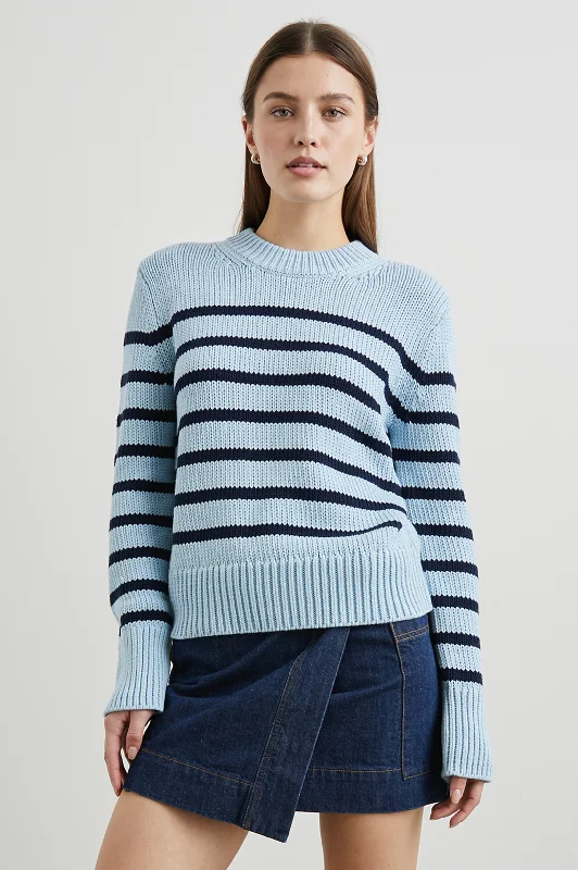 ALISE SWEATER - SKY NAVY STRIPE