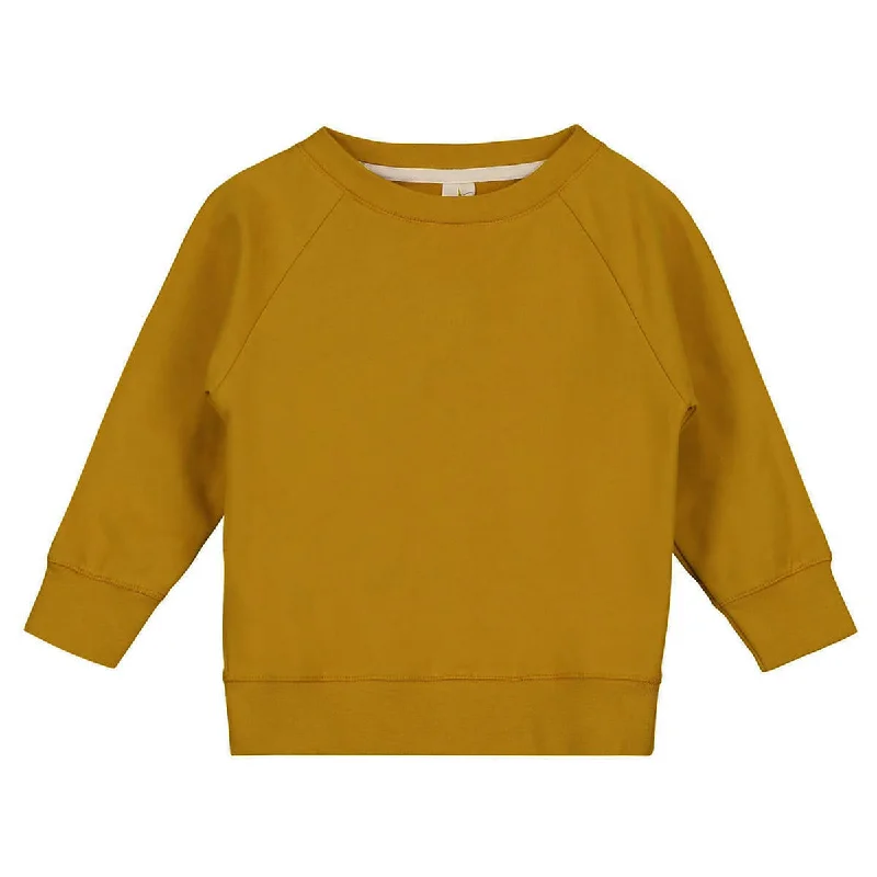 Crew Neck Sweater in Mustard by Gray Label - Last One In Stock - 7-8 Years