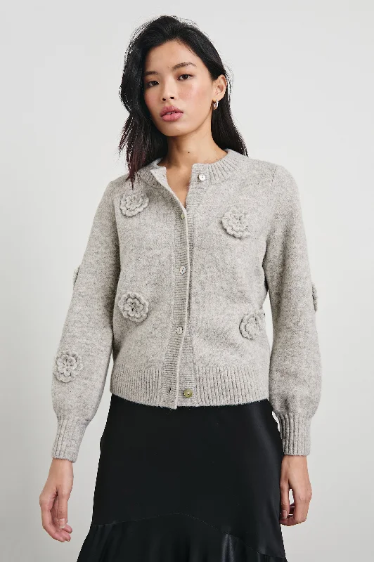 FRANCESCA CARDIGAN - HEATHER GREY