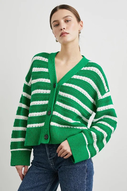 GENEVA CARDIGAN - KELLY STRIPE