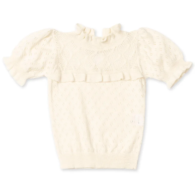 Ines Sweater in Almond Ruffle by Lali - Last Ones In Stock - 2-5 Years