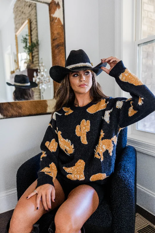 Western Motif Desert Sweater