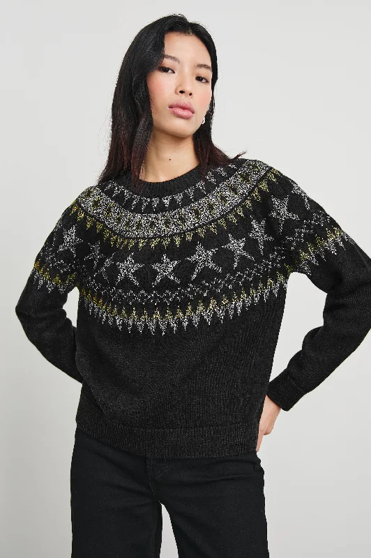 ZOEY SWEATER - METALLIC FAIR ISLE