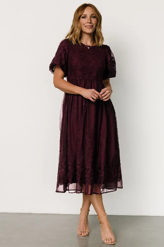 Corrine Embroidered Midi Dress | Mulberry