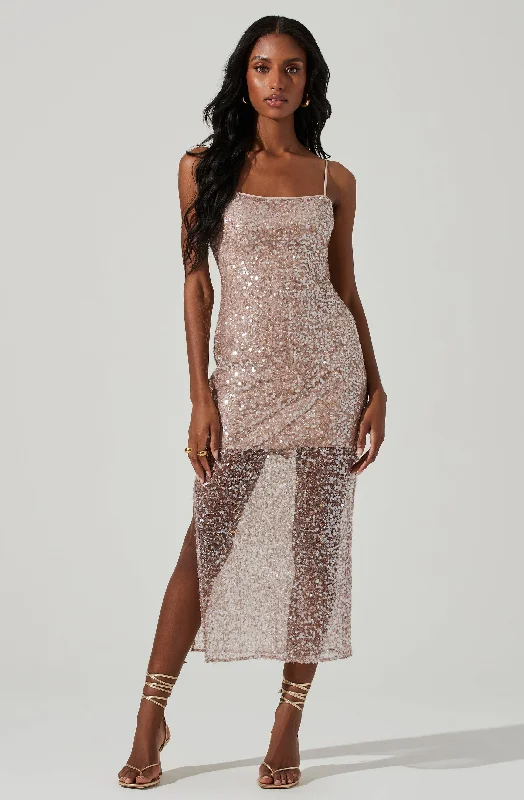 Jewel Sequin Midi Dress