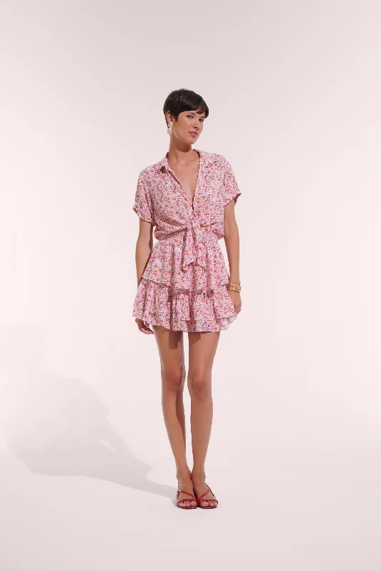 Mini Dress Brenda - Pink Jardin