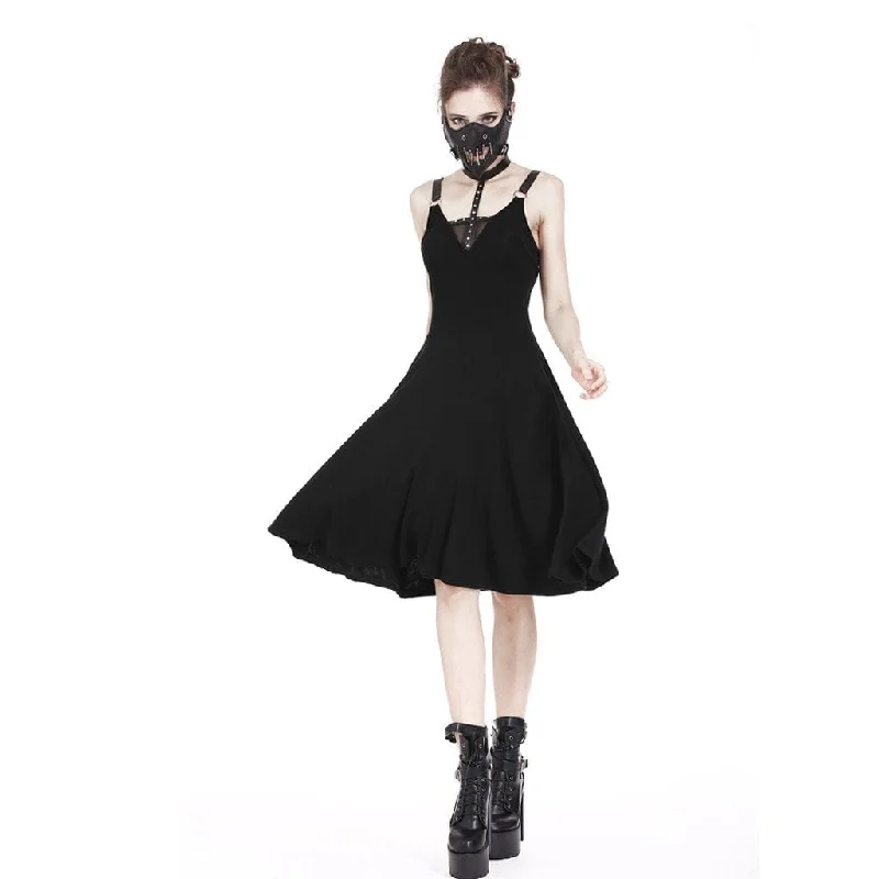 Women's Goth Halterneck Slip Dress