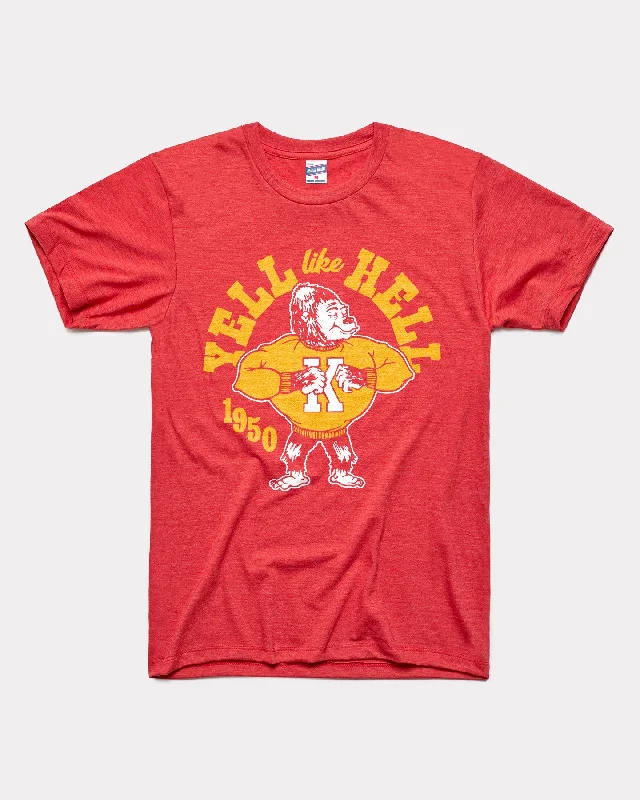 1950 Yell Like Hell Pitt State Gorilla Red T-Shirt