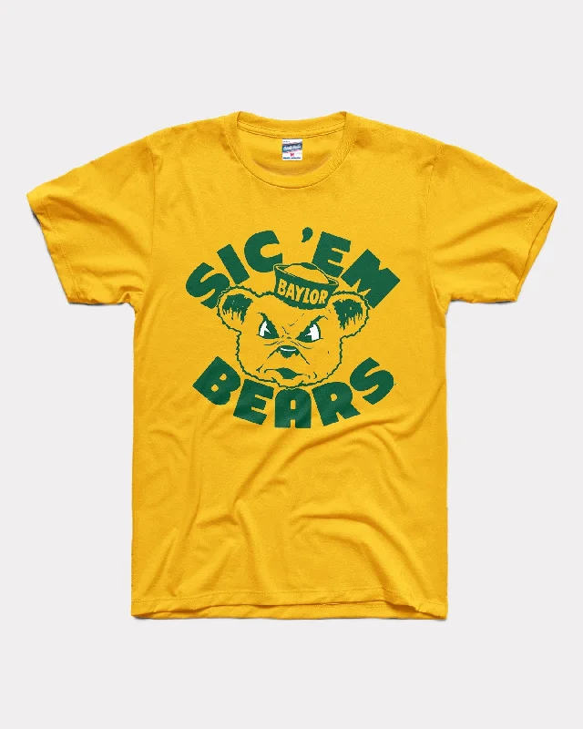 Baylor Sic 'Em Sailor Bears Gold T-Shirt