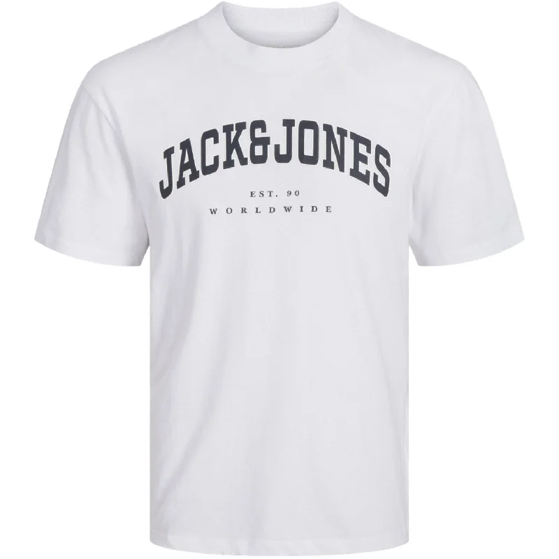 Jack & Jones Junior White Caleb Varsity T-Shirt O-Neck Noos