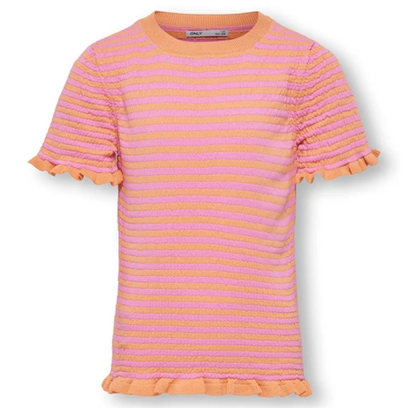 Kids ONLY Orange Chiffon Sally Crepe Top