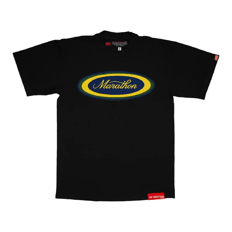 Marathon Emblem T-Shirt - Black/Navy/Green