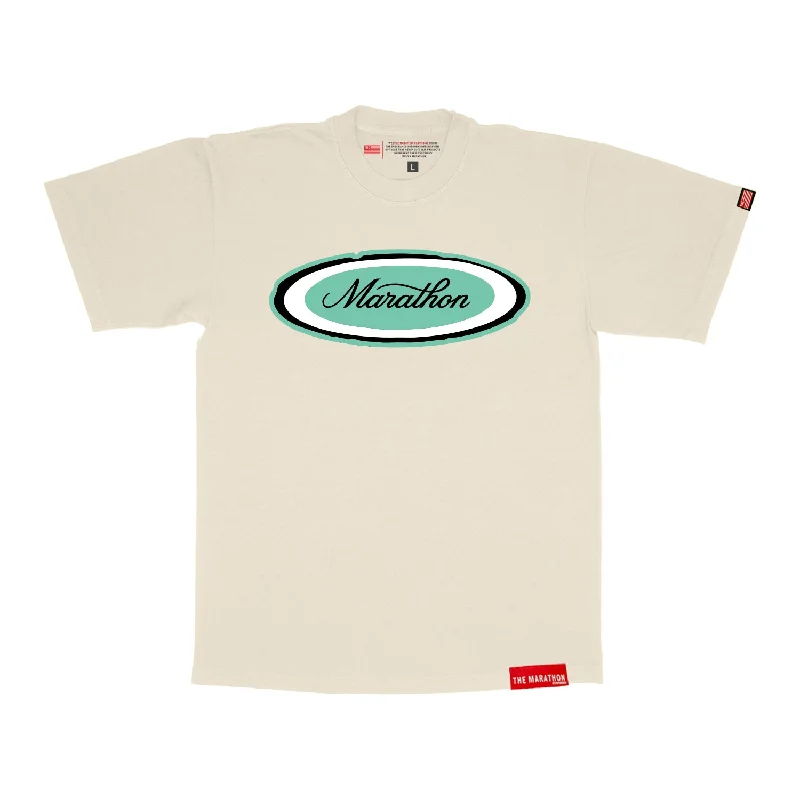 Marathon Emblem T-Shirt - Bone/Mint