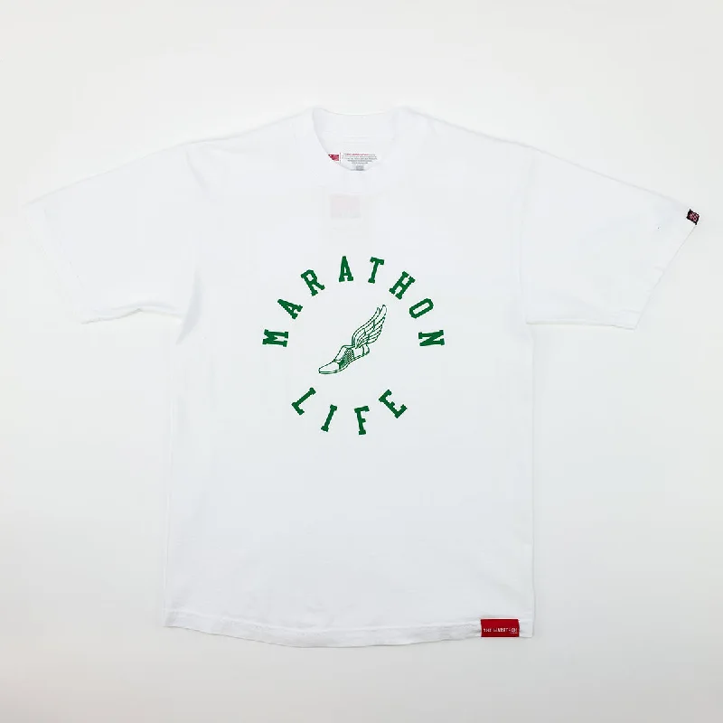 Marathon Life T-Shirt - White/Green