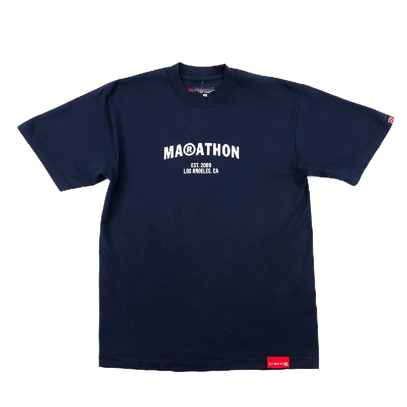 Marathon Registered T-Shirt - Navy/White