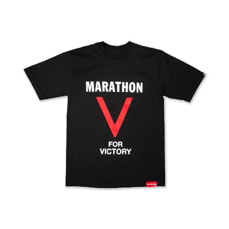 Marathon V For Victory T-Shirt - Black