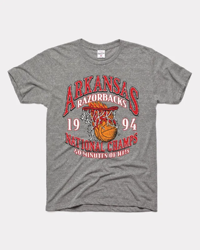 Arkansas Razorbacks Basketball 1994 National Champs Vintage Grey T-Shirt