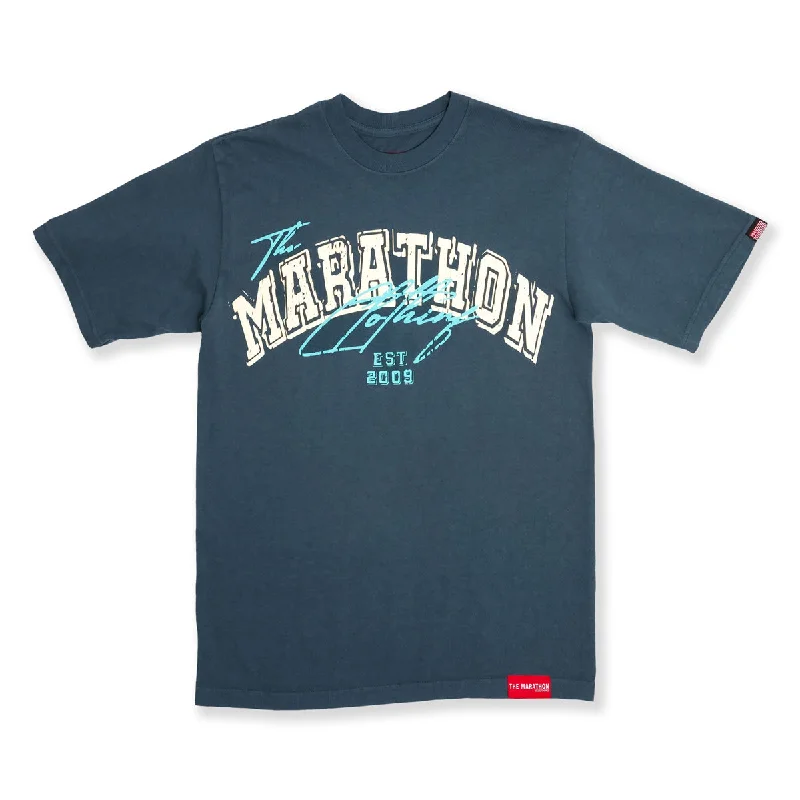 The Marathon Clothing Arch & Script T-Shirt - Dark Teal