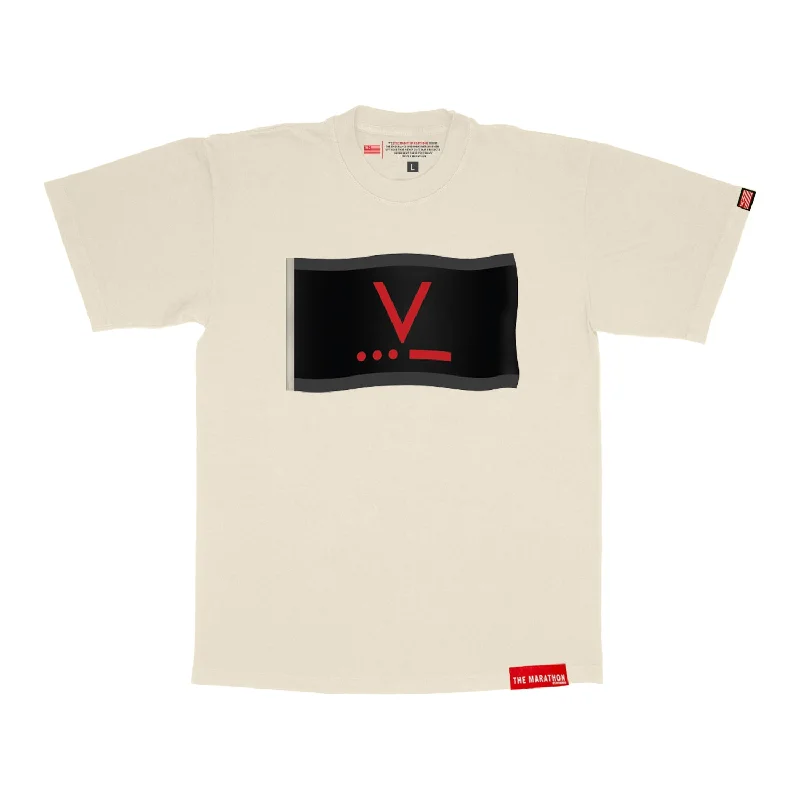 Victory V Flag T-Shirt - Bone