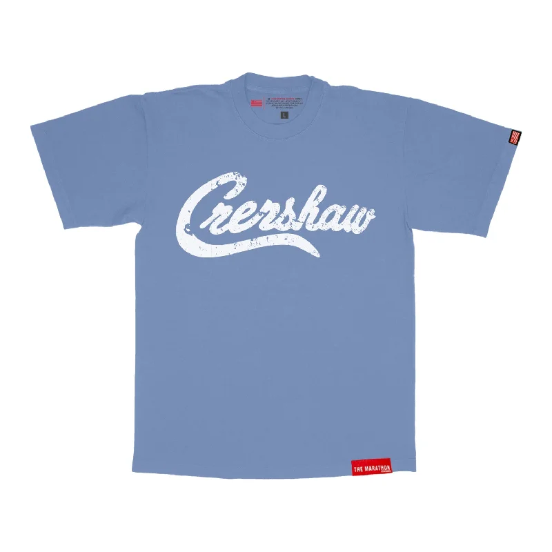 Vintage Crenshaw T-Shirt - Mountain Blue/White