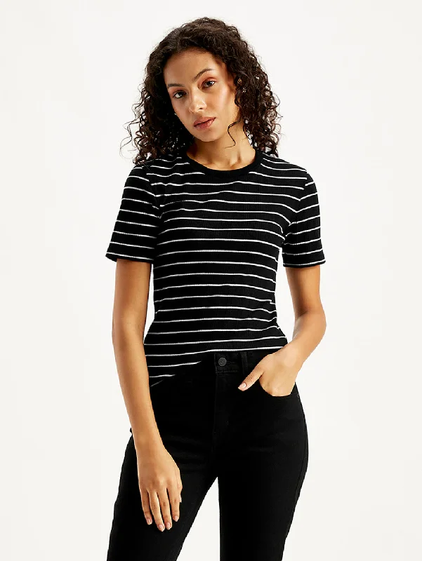 Women's Striped Regular Fit T-Shirt