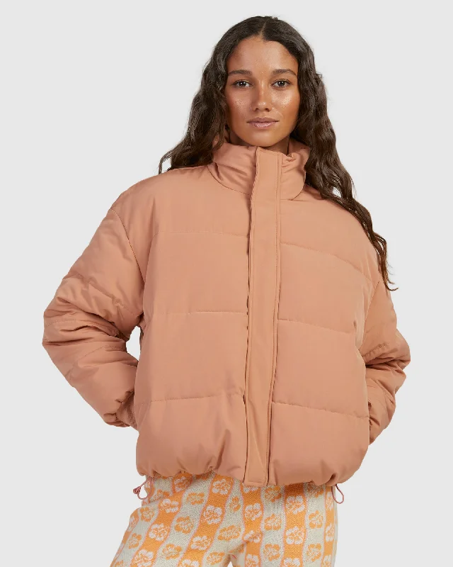 Womens New Age Crop Puffer Jackets